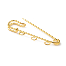 1 x Kiltspeld met 3 oogjes 50 x 17 x 5 mm – oogje 3,5 mm – goudkleur