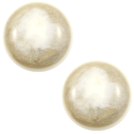 1 x 12 mm classic cabochon Polaris Elements Stardust Cream white