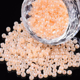 20 gram Seed Beads rocailles  8/0  2.0~3.0mm, gat: 0,8mm Ceylon Bisque
