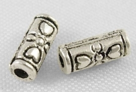 20 metalen tonnetjes buis kralen 2,5 x 7 mm gat: 1mm