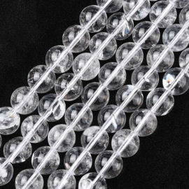 10 x Edelsteen kralen bergkristal 10 mm – gat 1,2 mm – transparant