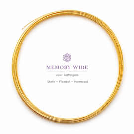 Memory wire voor kettingen Ø 110 mm x 1 mm – ca. 15 wendingen – goudkleur
