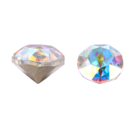 2 x K9 kristal Puntsteen SS29 c.a. 6 x 4mm Clear AB