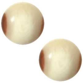 3 x Cabochon Polaris Jaquard 12 mm Light hay beige