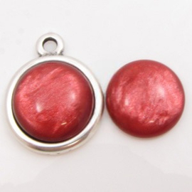 1 x Polaris Cabochon Jais Indian Red 16,4mm