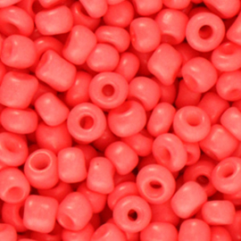 20 gram Glaskralen Rocailles 6/0 (4mm) Coral red