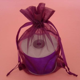 1 x luxe organza zakje, kies uit 6 verschillende maten - Purple