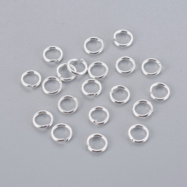 25 x  RVS 304  buig ringetjes 5 x 0,8mm zilverkleur