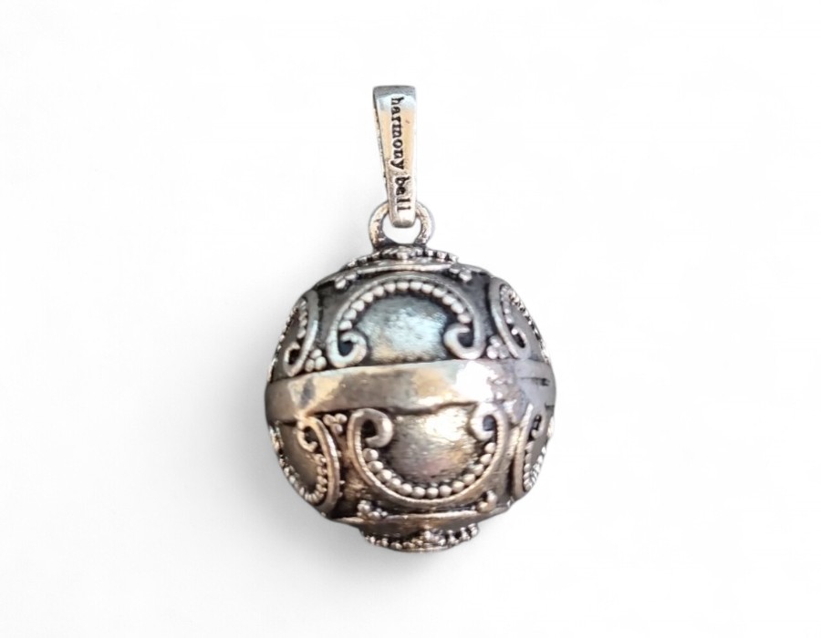 1 x Echt Sterling 925 zilveren harmony ball – engelenroeper kooi met klankbol 20 mm (gesloten model)