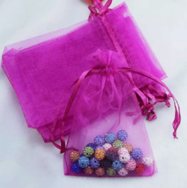 50 x Organza zakjes 13 x 18cm Fuchsia