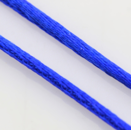 Rol met 30 meter satijn koord  Nylon Marcramé koord 1mm kleur blue