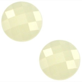 2 x Basic cabochon 10mm Light jonquil geel opal