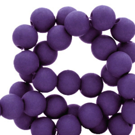 30 x  matte acryl kralen 8mm Dark purple (Ø1.9mm)