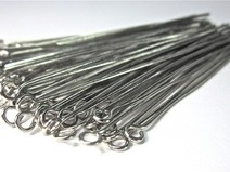 100 x kettelstiften 70mm platinum kleur