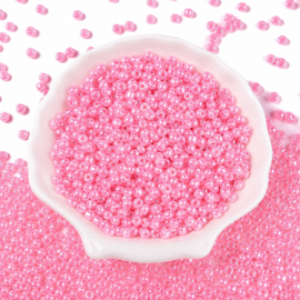 20 gram Rocailles Ceylon Seed Beads 6/0 4 mm – gat 1,5 mm – pink