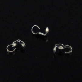 10 x kalotjes 9mm x 3mm gat: 1mm kleur: zilver Ø 2,4mm