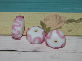 10 x High Quality Glass Hand Made Bead c.a. 15 x 7mm