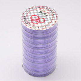 1 rol elastiek transparant 0,8 mm lila