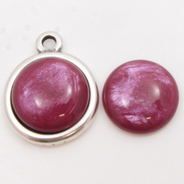 1 x Polaris  Cabochon Jais Candy Pink 20 mm
