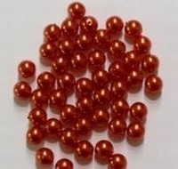 20 x Glasparel oranje-rood 6 mm