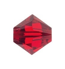 10 x Preciosa Kristal Bicone kraal 8mm Red