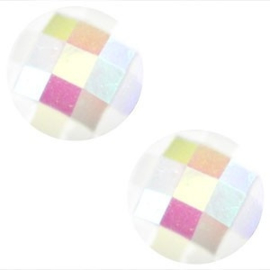 2 x Basic cabochon 10mm Wit diamond