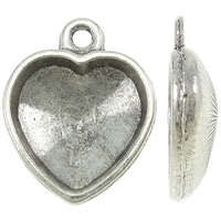 Houder V: Prachtige Camée of Cabochon houder hart vorm binnenzijde: 14 x 15mm