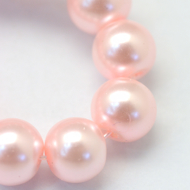 20 x prachtige glasparel zacht roze 12mm