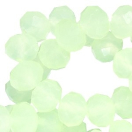 10 x Top Facet kralen 8x6 mm disc Crysolite green opal