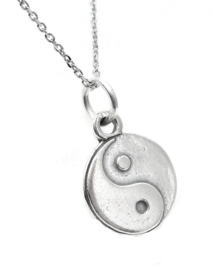 Prachtige 925 antiek verzilverde Yin Yang Balance hanger (zonder ketting) 13,5mm