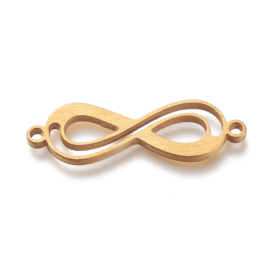 RVS 304 verdeler infinity open 8 x 26,5 x 1,5mm, Oogjes: 1.2mm