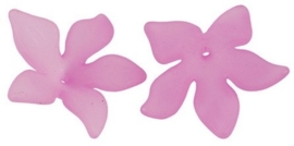 10 x Prachtige acryl bloem kelk 29 x 27 x 8mm Gat 2mm pink