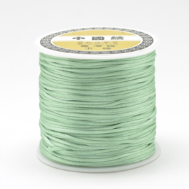1 rol Nylon satijnkoord ca. 1 mm – aquamarine – ca. 70 meter