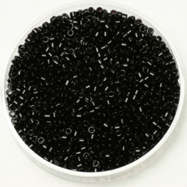 c.a. 5 gram Miyuki delica's 11/0 -  Opaque black