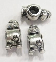 Per stuk Metalen European-style kraal  Clown 16 mm