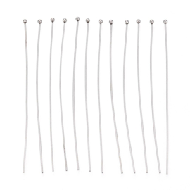 10 x RVS 304 Stainless Steel nietstiften 70 x 0,6 mm – bolletje 2 mm – zilverkleur