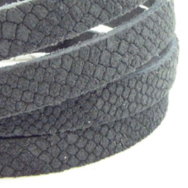 1 x 105~110 cm DQ leer suède plat 5mm Grijs