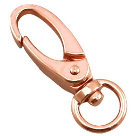 1x DQ sleutelhanger 46 mm Rosé goud plated