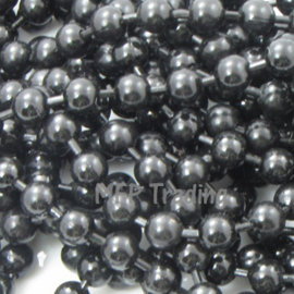50 cm DQ Metaal Ball Chain ketting dikte 1 mm Hematiet kleur (Nikkelvrij)