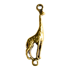 2 x verdelers tussenzetsel giraffe goudkleur afm. 30 x 8mm oogjes: 1,5mm