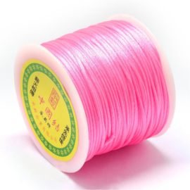 2 meter satijnkoord macramé koord van ca. 1,5 mm Hot Pink