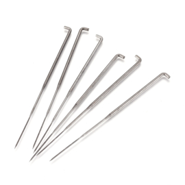 2 x Metalen Viltnaald - Platinum kleur  91mm