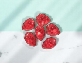 10 x  Glaskralen – Hanger Druiventrosje – ca. 16 mm – Rood
