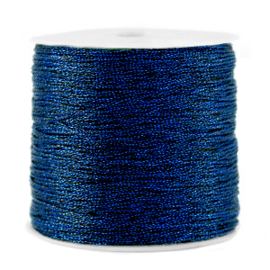 1 rol 90 meter Macramé draad metallic 0.5mm Dark blue(kies voor pakketpost)