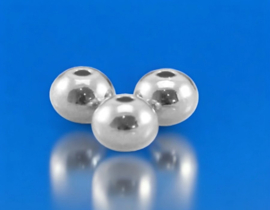 Metalen kralen zilverkleur, RVS en platinumkleur