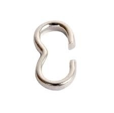 10 x kleine koord klemmen connector platinum kleur 8x4mm (Nikkelvrij)