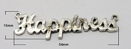 Prachtige tussenzetsel "Happiness"  54 x 15 x 2mm Gat: 2mm(312 en kastje 6)