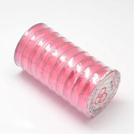 1 rol elastiek transparant 0,8 mm oud roze