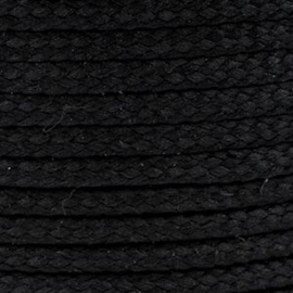 1 meter sieradenkoord c.a. 4 x 3mm kleur Black