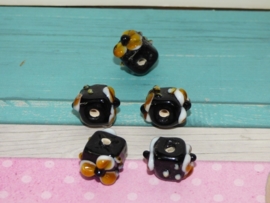 10 x  High Quality Glass Hand Made Bead c.a. 12 x 12 x 15mm